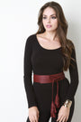 Skinny Tie Tassel Obi Wrap Belt