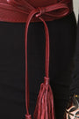 Skinny Tie Tassel Obi Wrap Belt