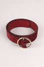 Velvet Round Buckle Belt