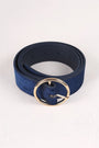 Velvet Round Buckle Belt