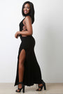 Keyhole Yoke O-Ring Accents High Slit Jumpsuit