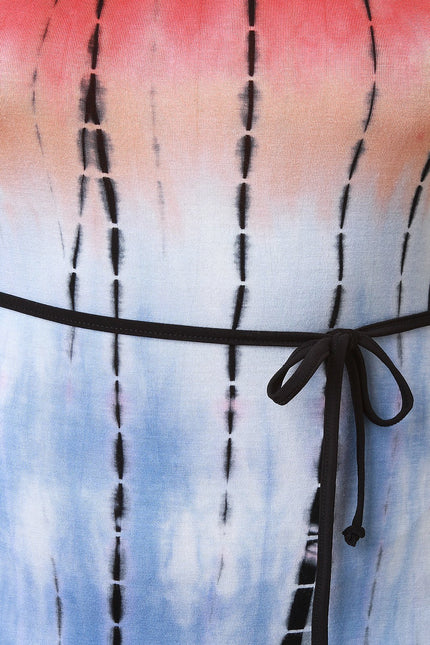 Jersey Knit Tie-Dye Strappy Maxi Dress