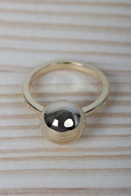 Polished Sphere Ball Ring