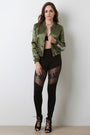 Savage Mesh Inset High Waisted Leggings