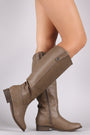 Breckelle Round Toe Riding Knee High Boot