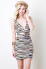 Deep V-Neck Bodycon Dress