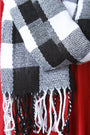 Gauze Knit Plaid Scarf - NoveltyOne