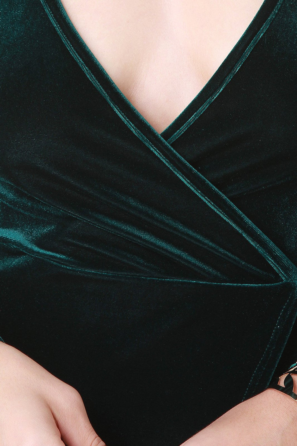 Velveteen Surplice Maxi Dress