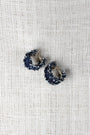 Denim Ruffle Hoop Earrings - NoveltyOne
