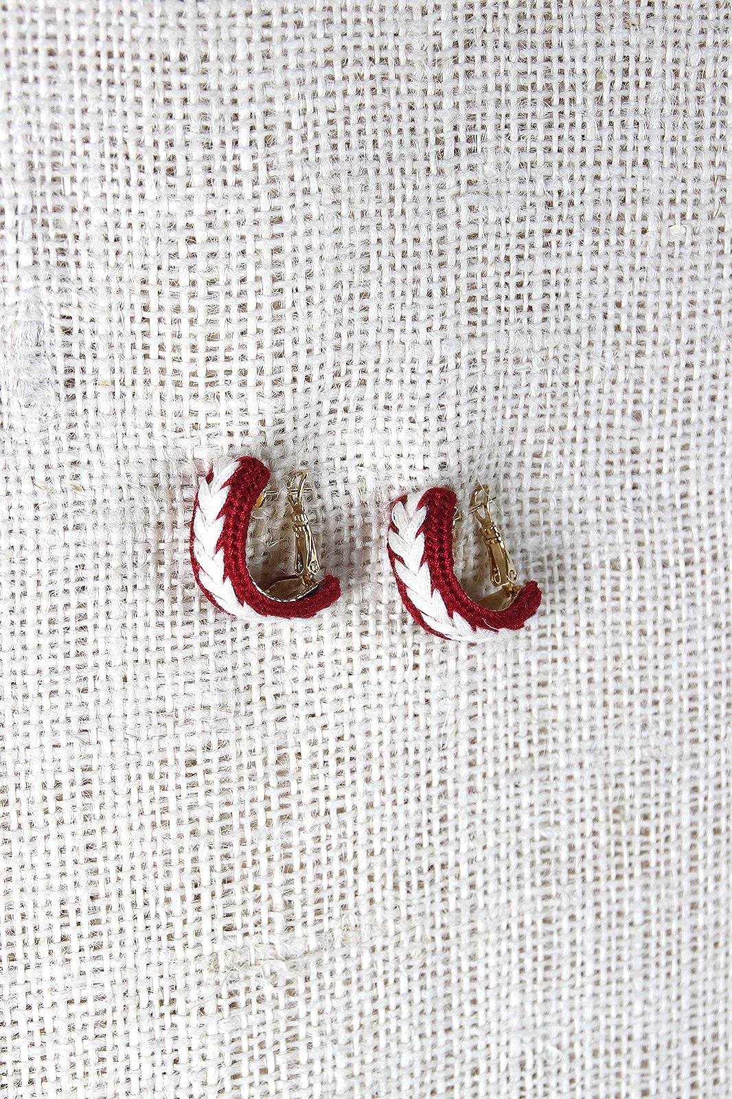 Thread Woven Hoop Earrings