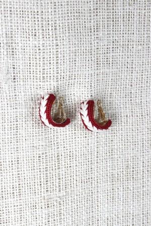 Thread Woven Hoop Earrings