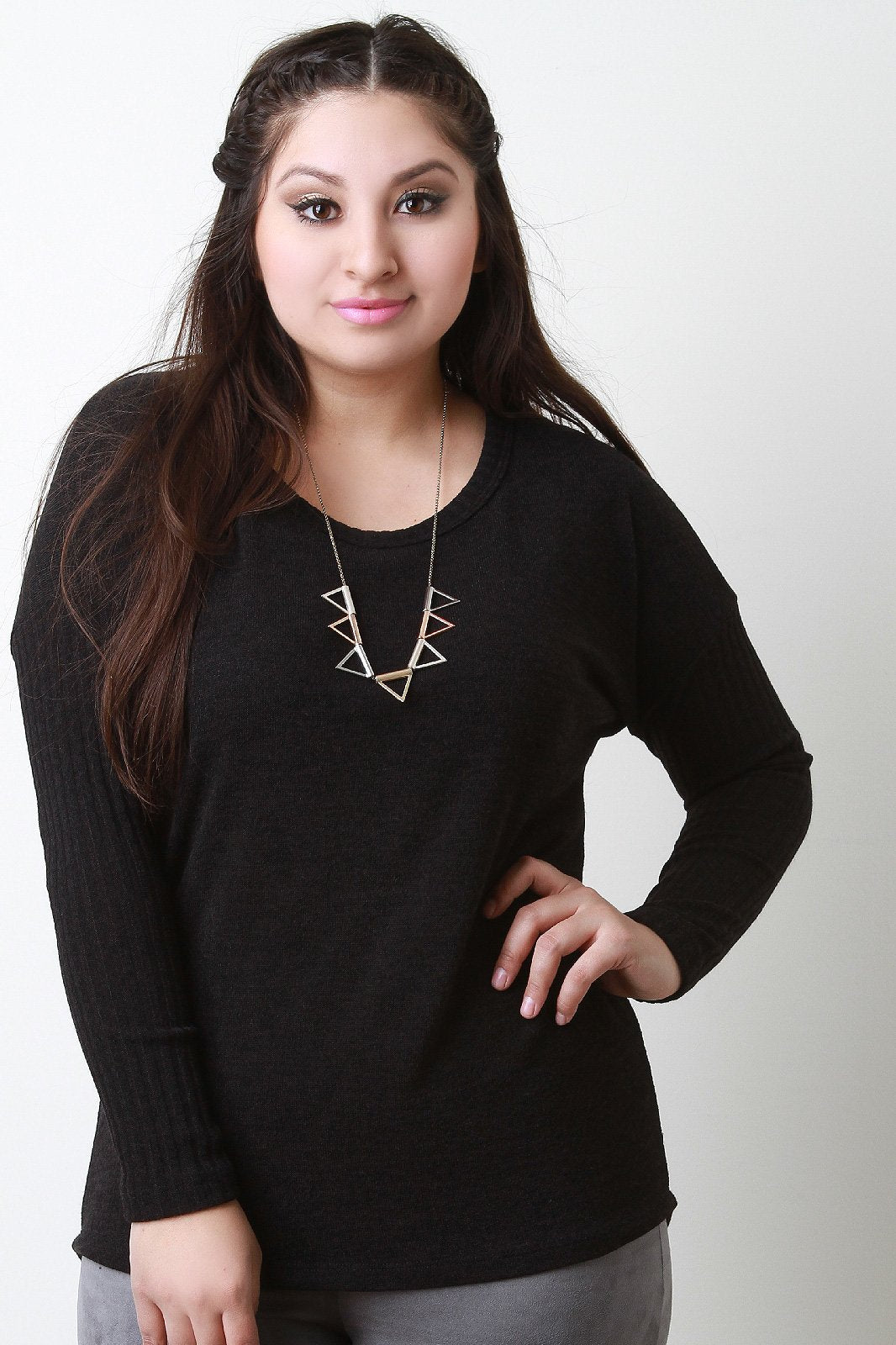 Button Back Sweater Top