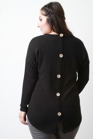 Button Back Sweater Top