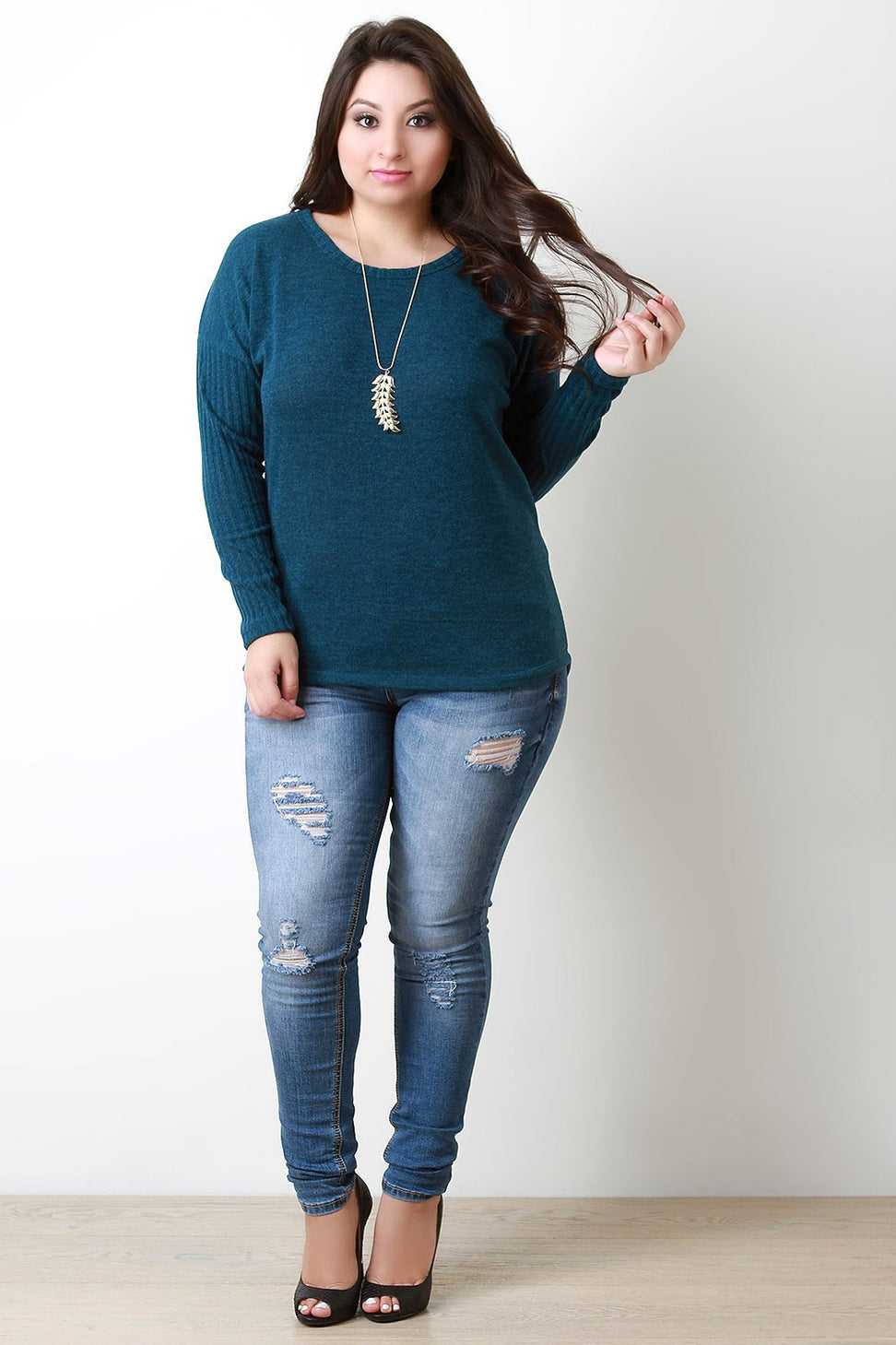Button Back Sweater Top