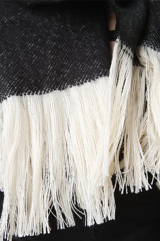 Fringe Hem Colorblock Scarf - NoveltyOne