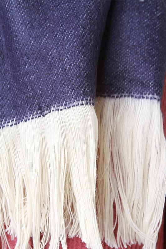 Fringe Hem Colorblock Scarf - NoveltyOne