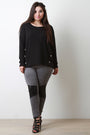 Soft Knit Buttons Accent Long Sleeves Sweater Top