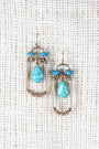 Framed Turquoise Drop Earrings - NoveltyOne