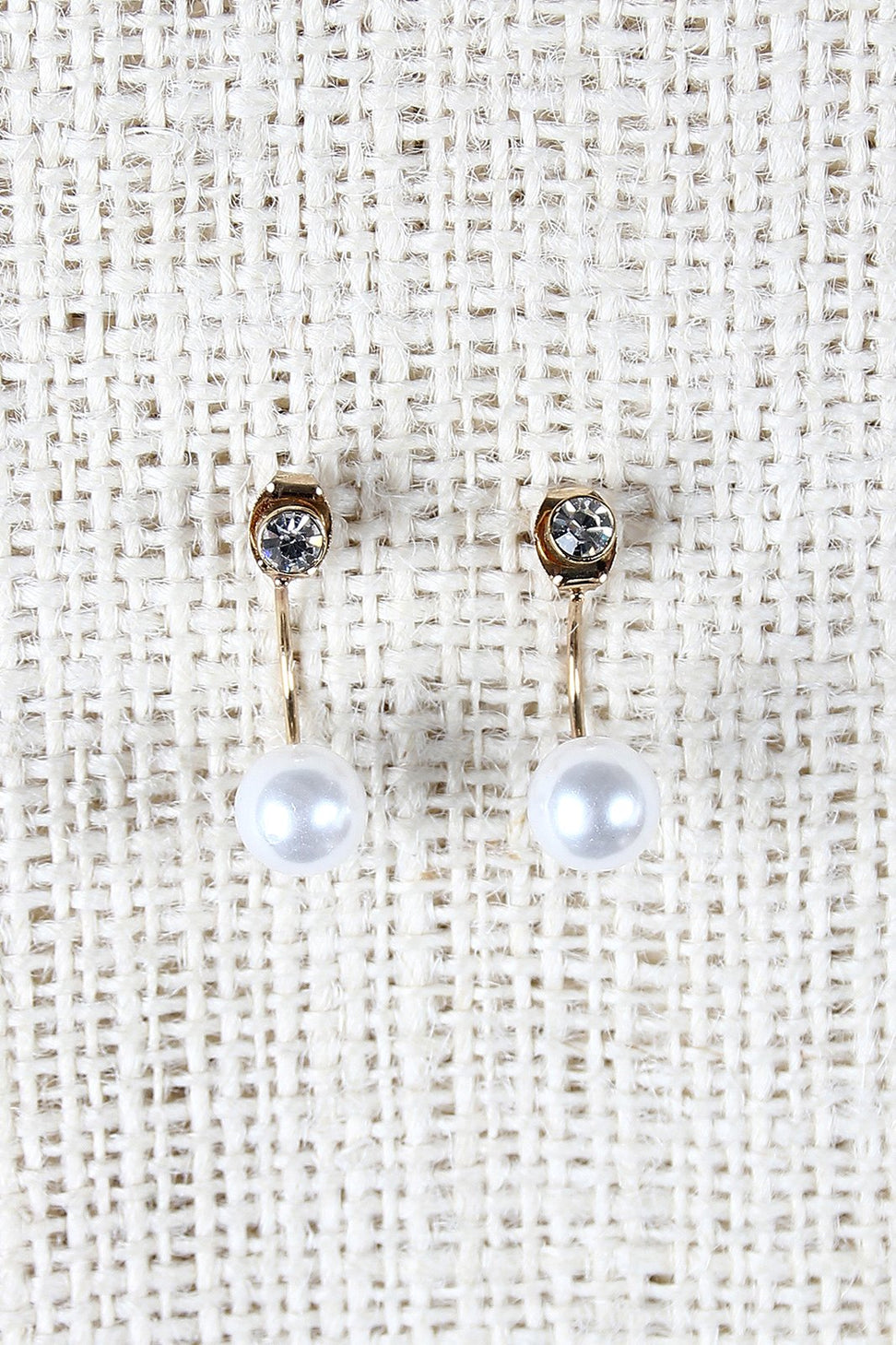 Mini Post And Pearl Jacket Earrings