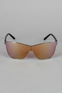 Sport Silhouette Wire Rimmed Sunglasses