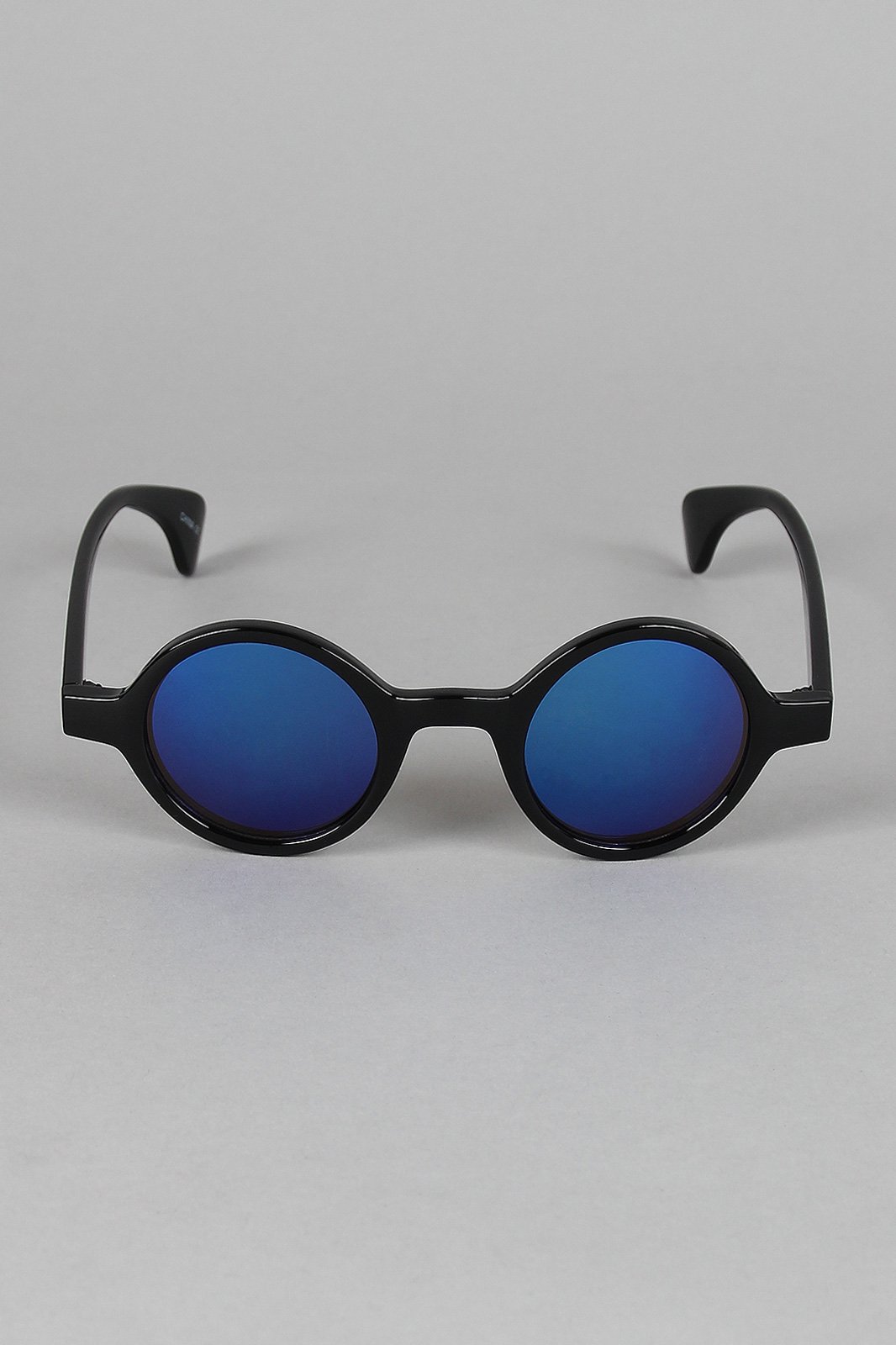 Horn Rim Mirrored Lens Sunglasses