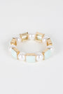 Faux Pearl And Square Bracelet