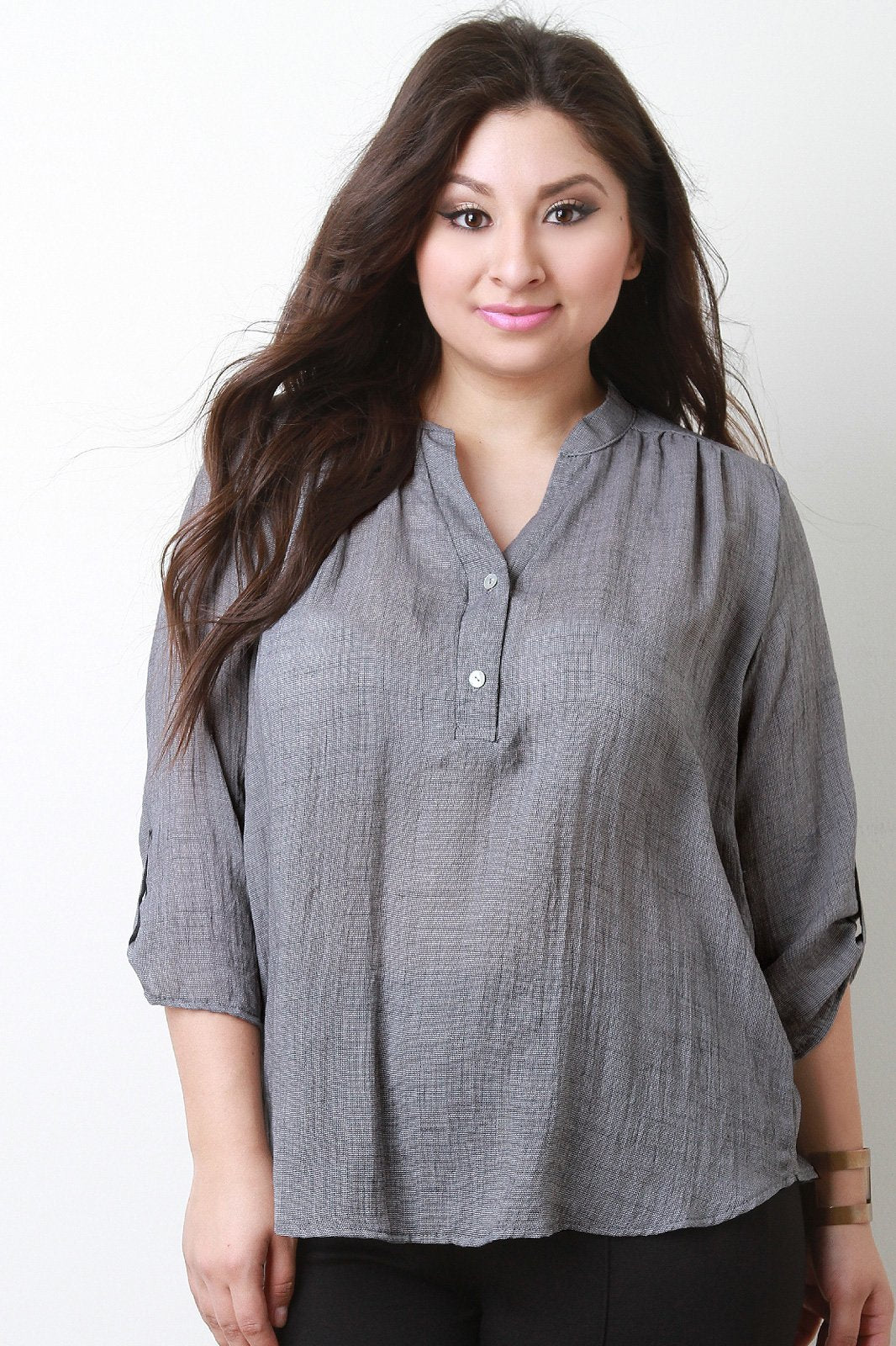 Double Button Placket Top - NoveltyOne