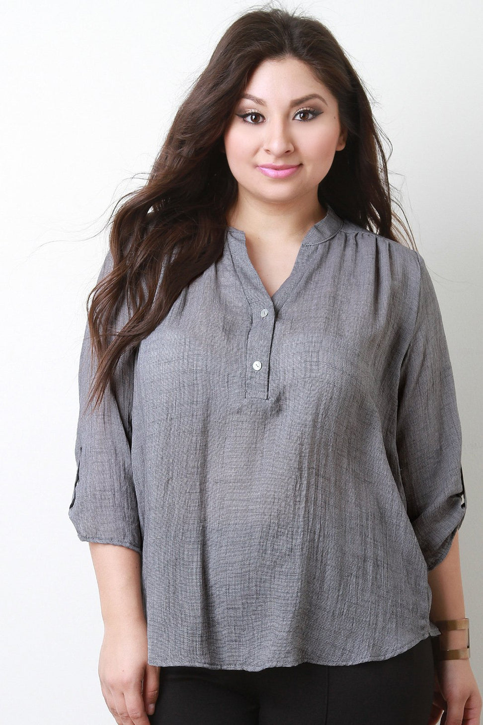 Double Button Placket Top - NoveltyOne