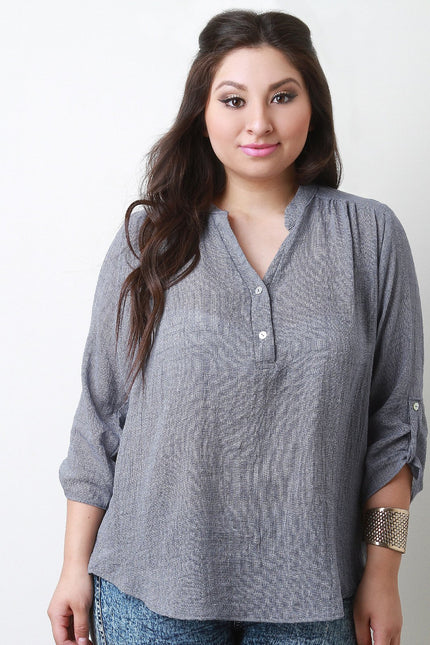 Double Button Placket Top - NoveltyOne