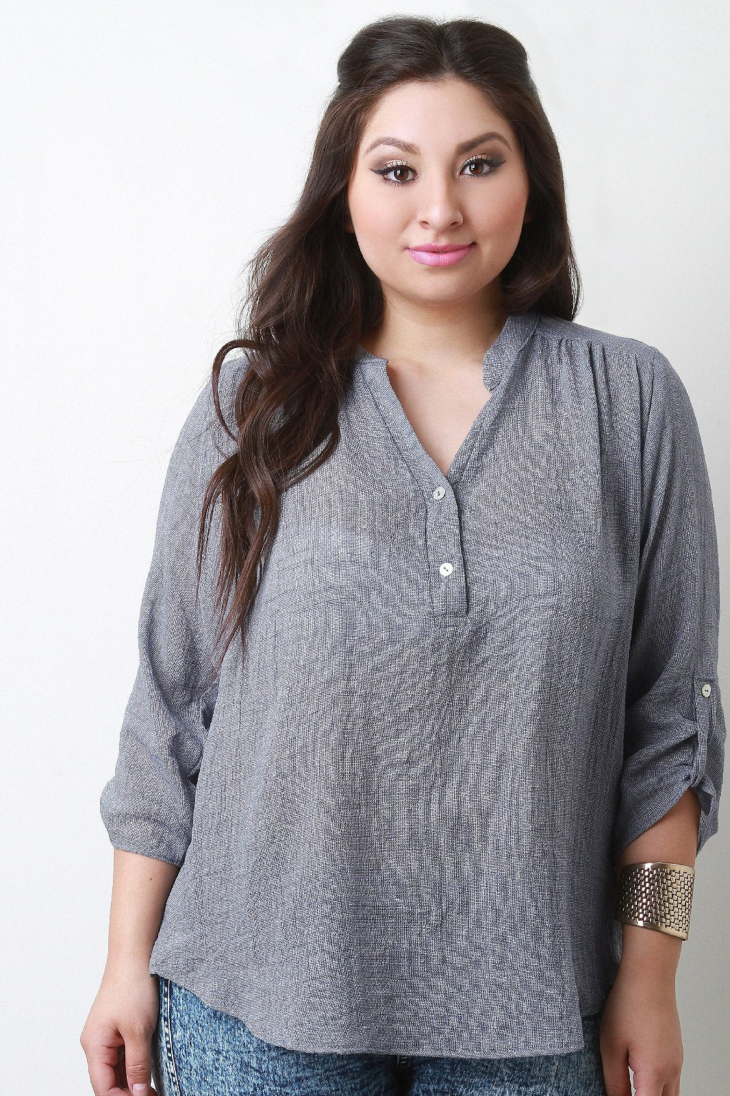 Double Button Placket Top - NoveltyOne