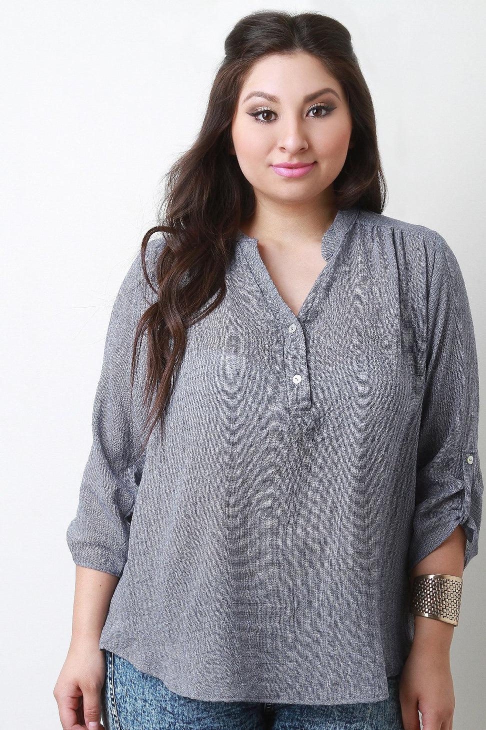 Double Button Placket Top - NoveltyOne
