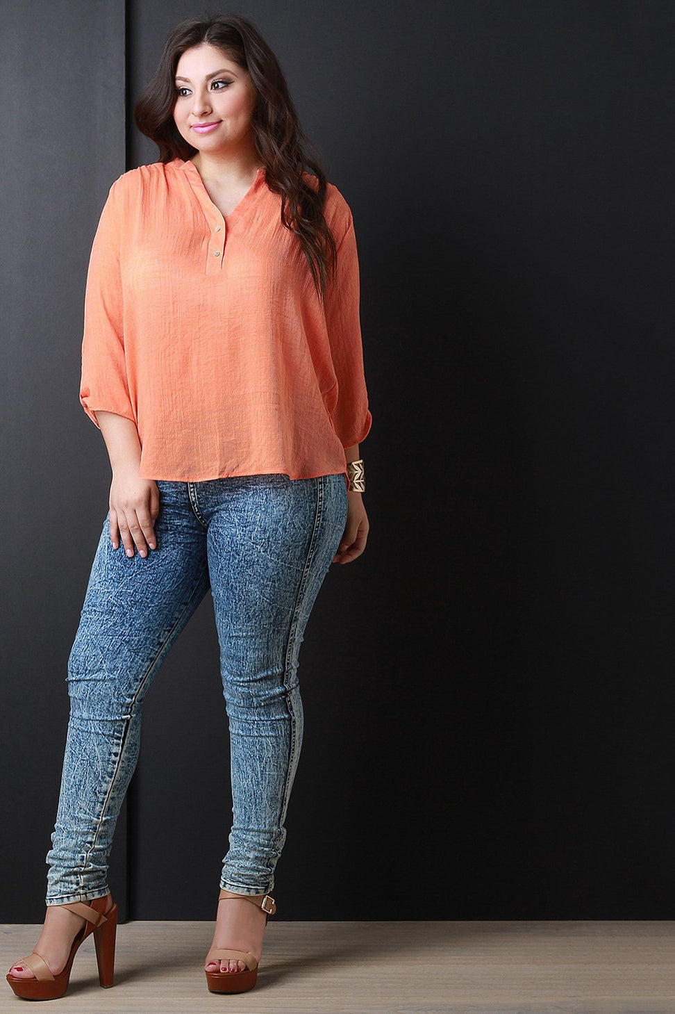 Double Button Placket Top - NoveltyOne