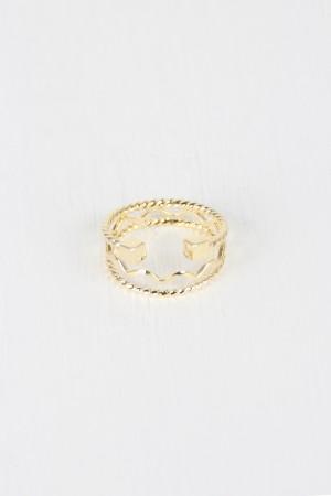 Stacked Multi Band Cube Ring