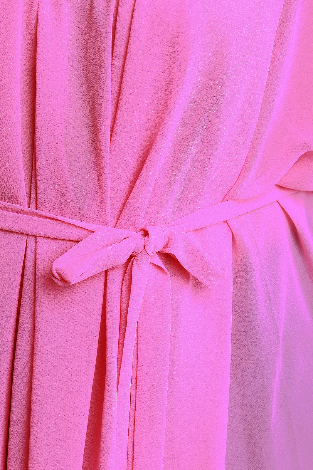 Chiffon Sleeveless Tie Waist Asymmetric Tunic Top