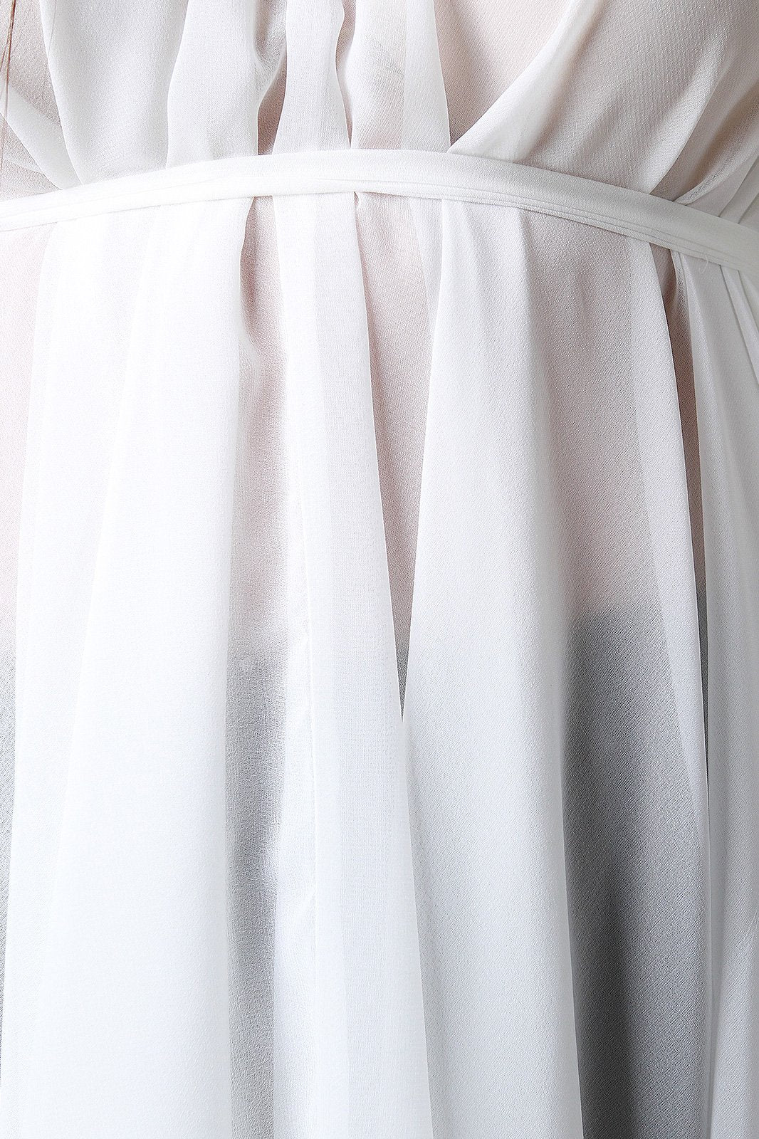 Chiffon Sleeveless Tie Waist Asymmetric Tunic Top