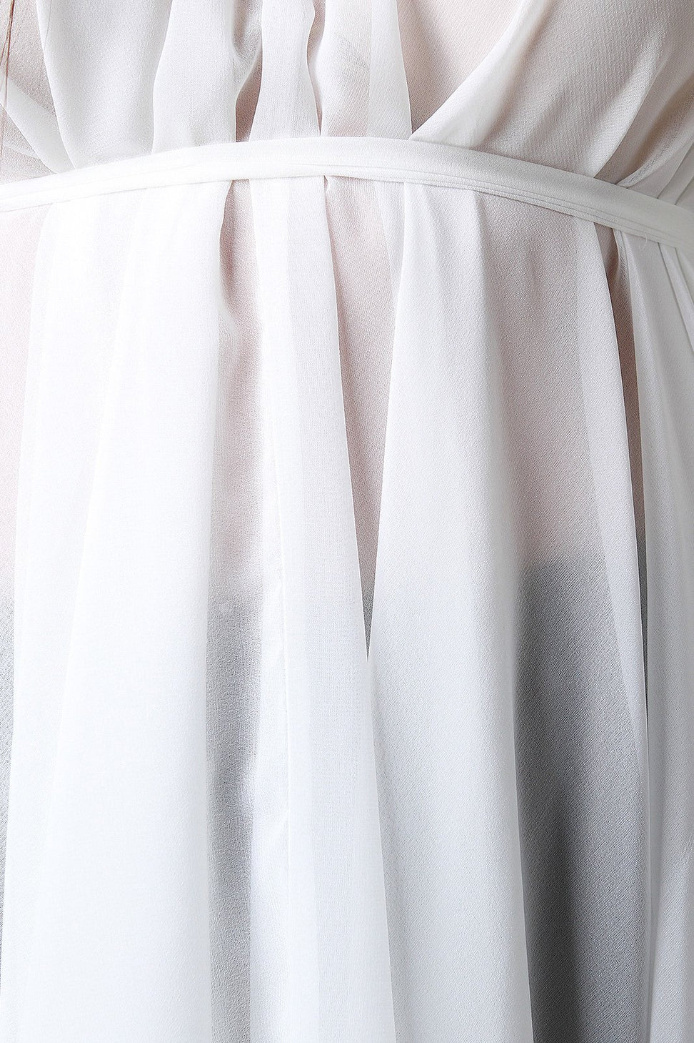 Chiffon Sleeveless Tie Waist Asymmetric Tunic Top