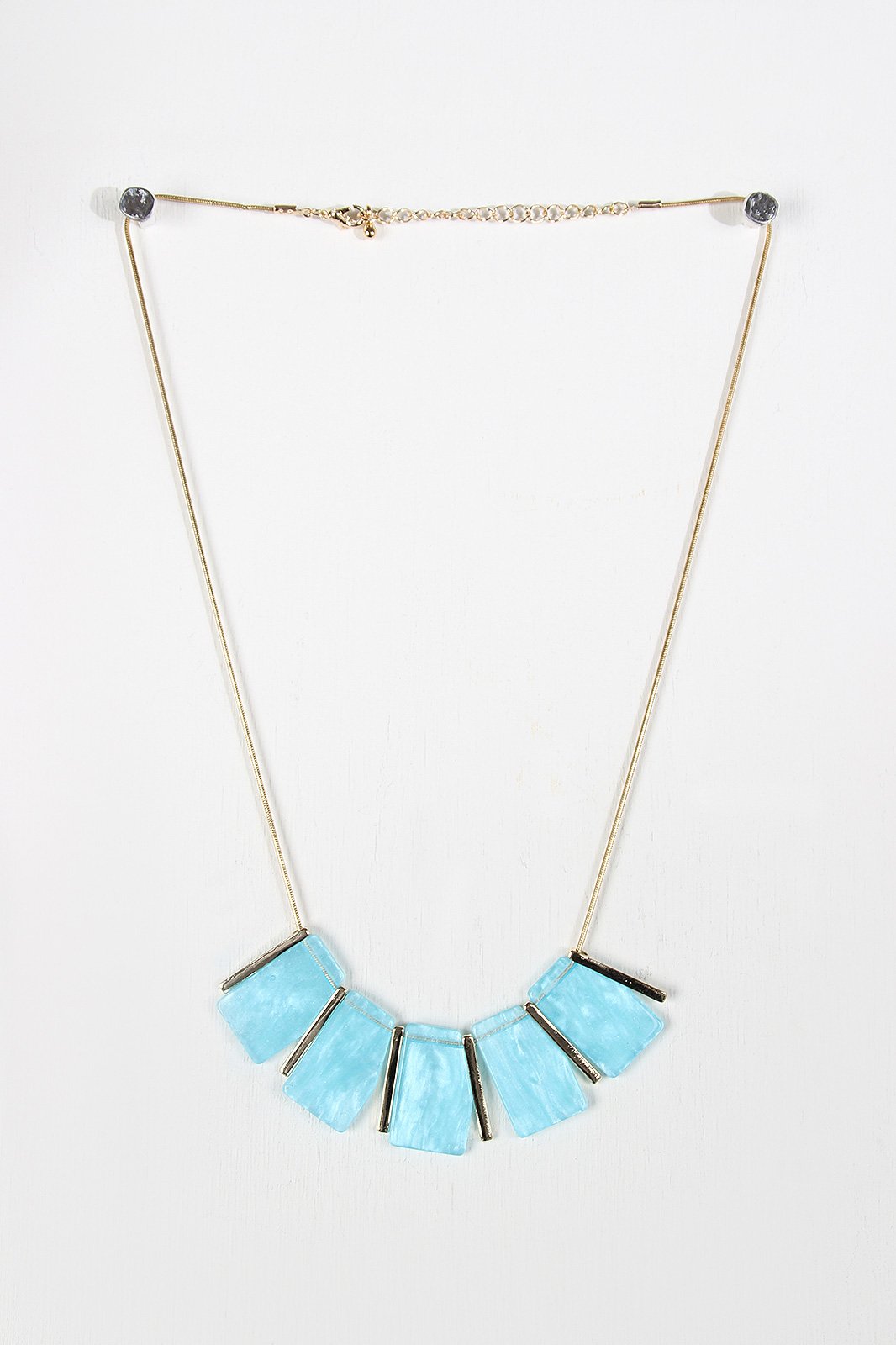 Statement Gemstone And Rod Necklace