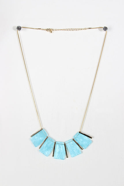 Statement Gemstone And Rod Necklace