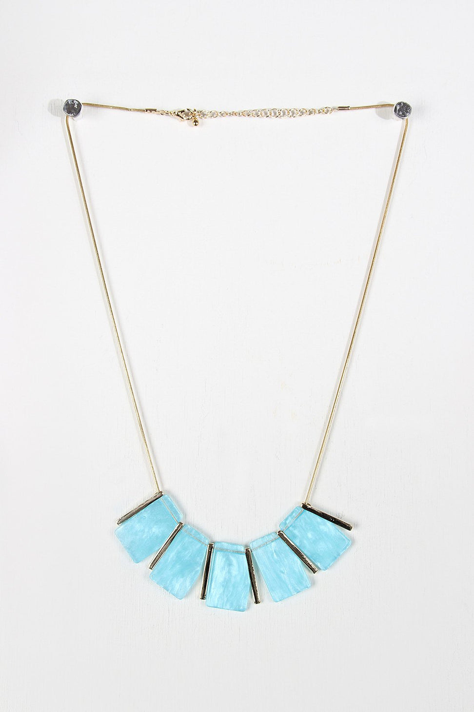 Statement Gemstone And Rod Necklace