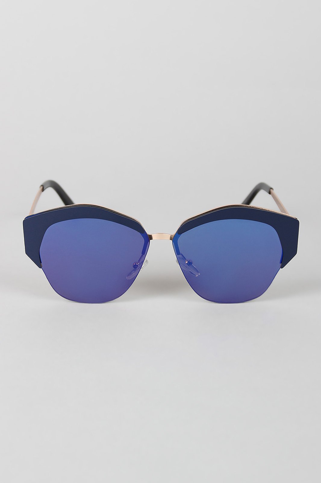 Geometric Semi-Rimless Sunglasses - NoveltyOne