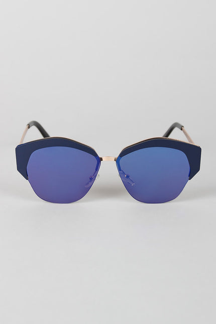 Geometric Semi-Rimless Sunglasses - NoveltyOne