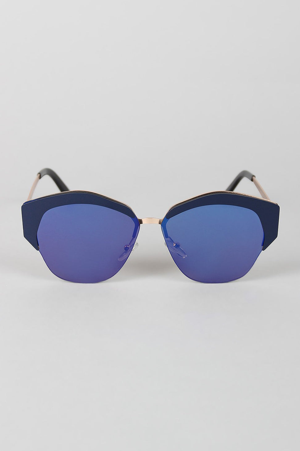 Geometric Semi-Rimless Sunglasses - NoveltyOne