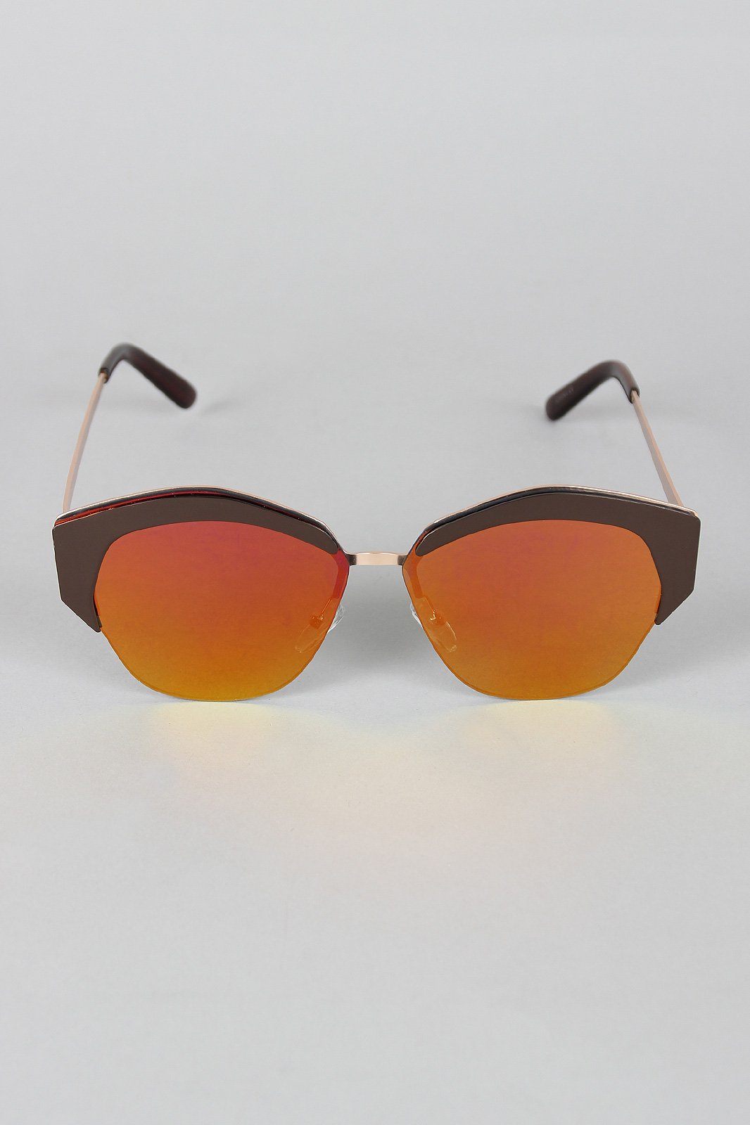 Geometric Semi-Rimless Sunglasses - NoveltyOne