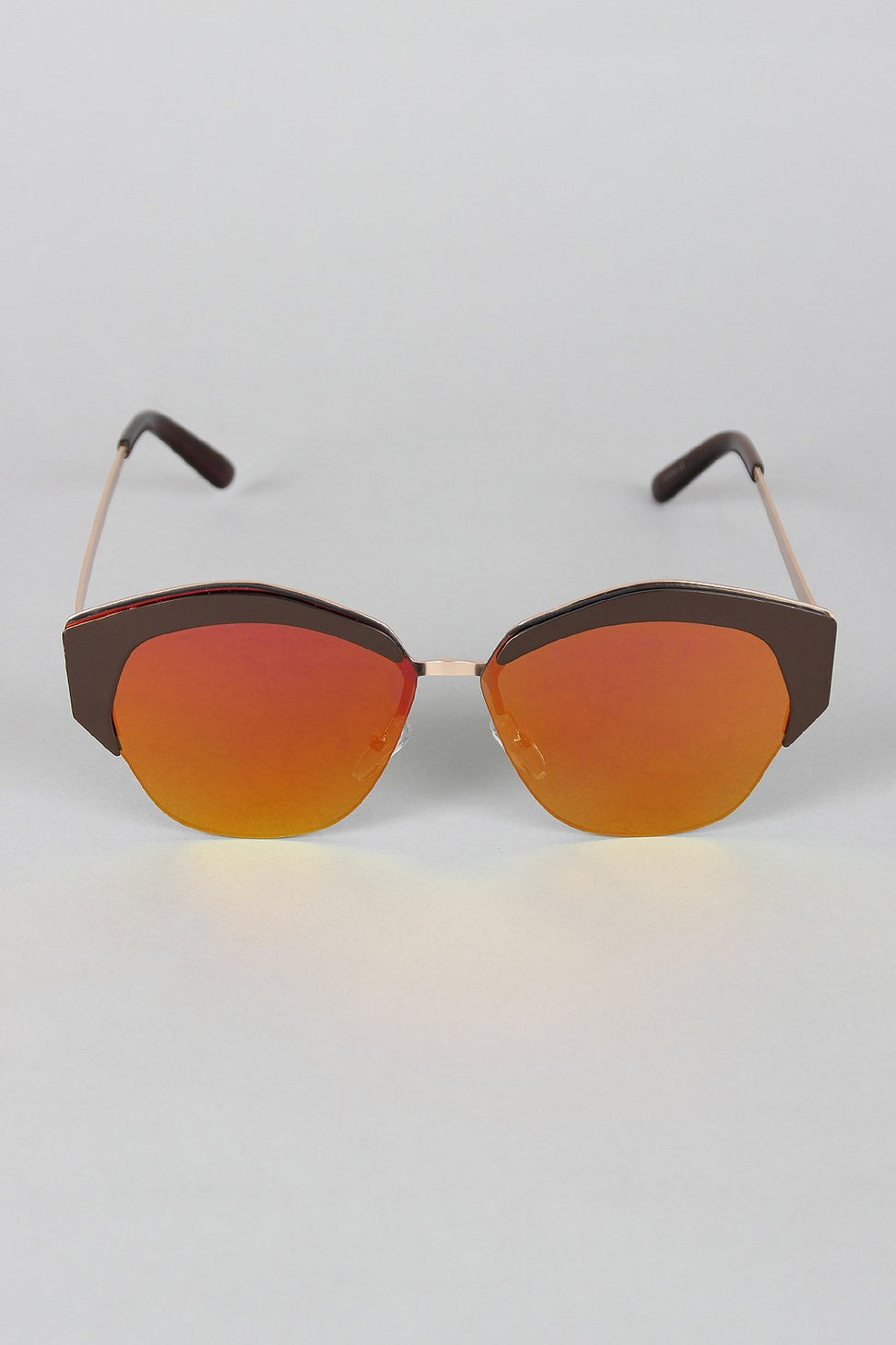 Geometric Semi-Rimless Sunglasses - NoveltyOne