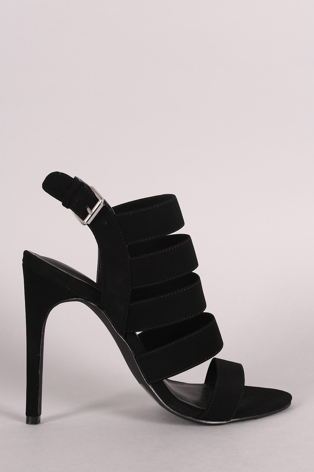 Nubuck Strappy Ladder Up Slingback Heel - NoveltyOne
