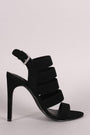 Nubuck Strappy Ladder Up Slingback Heel - NoveltyOne