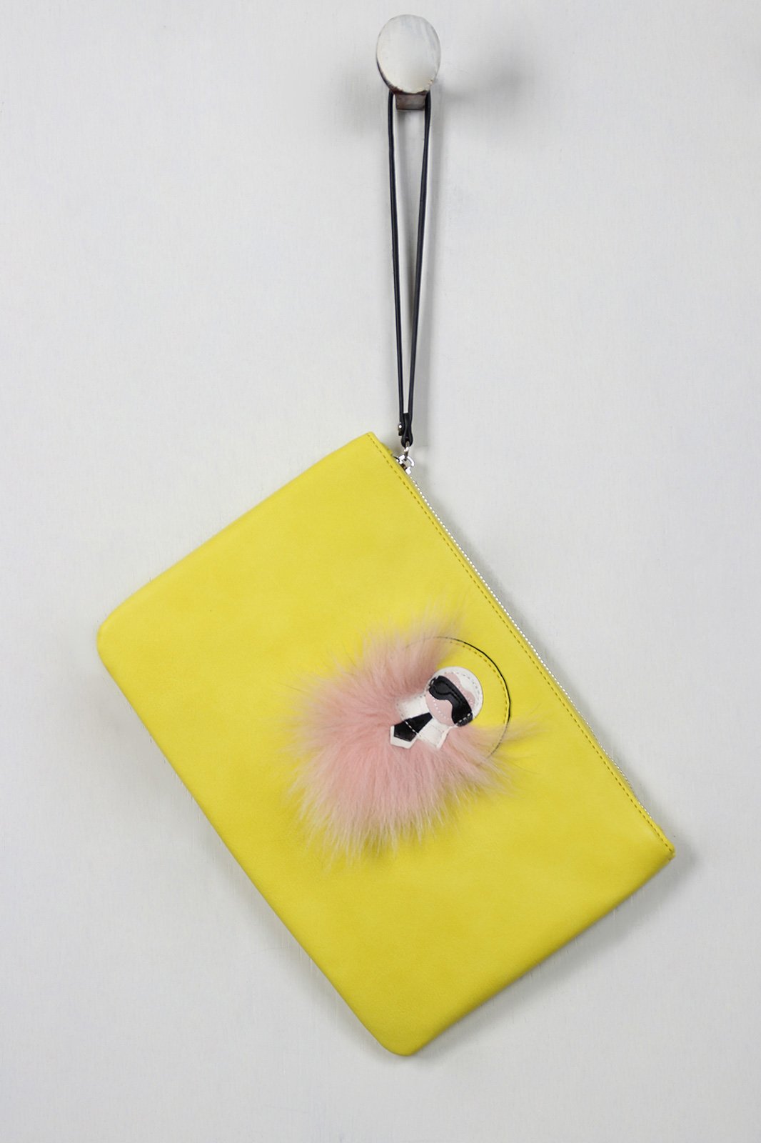 Faux Fur Accent Style Icon Clutch