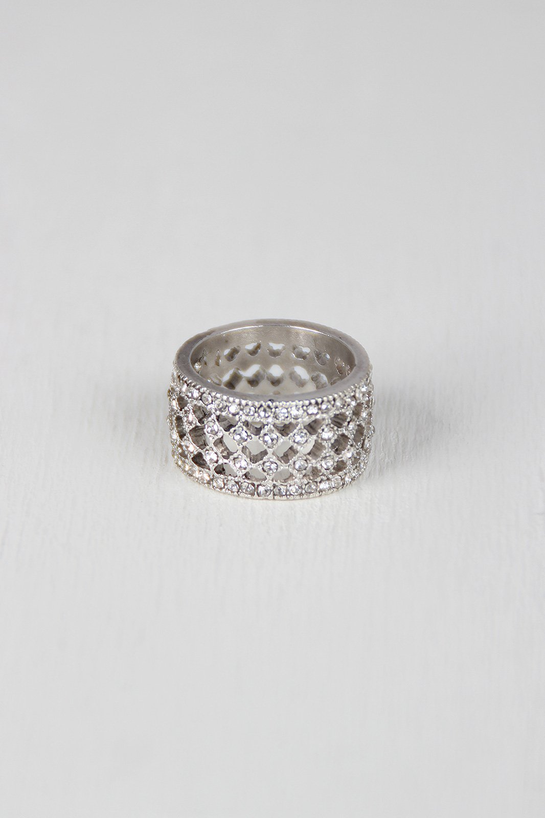 Rhinestone Cutout Rings