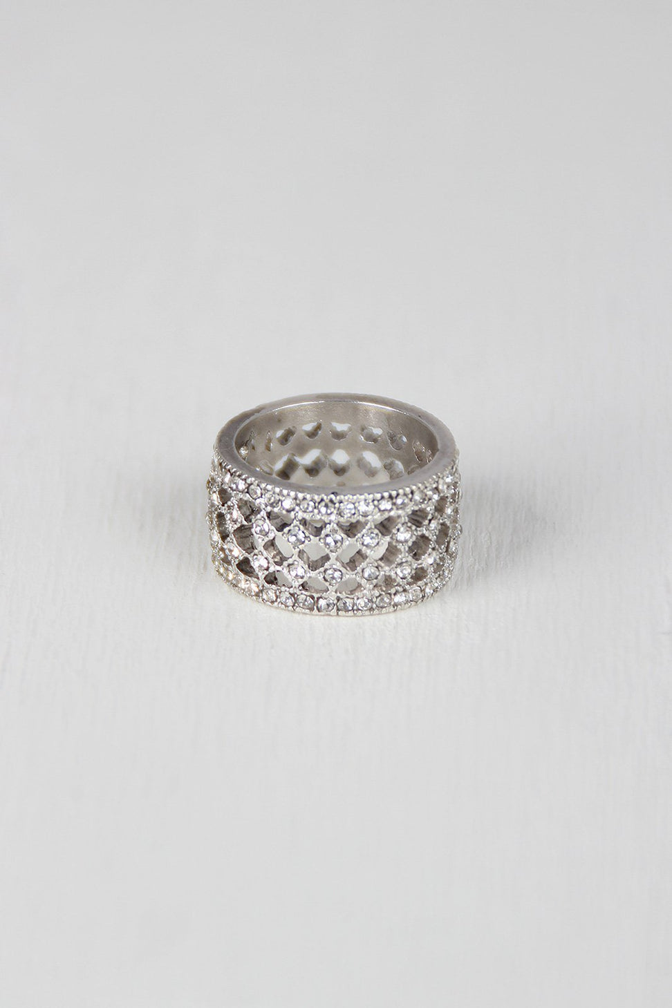 Rhinestone Cutout Rings