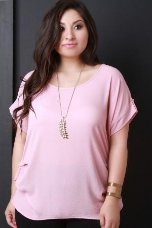 Scoop Neck Woven Top